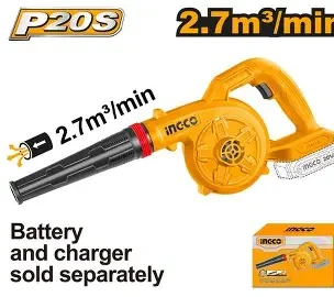 بلاور بطاريه 20 فولت بدون بطاريه وشاحن