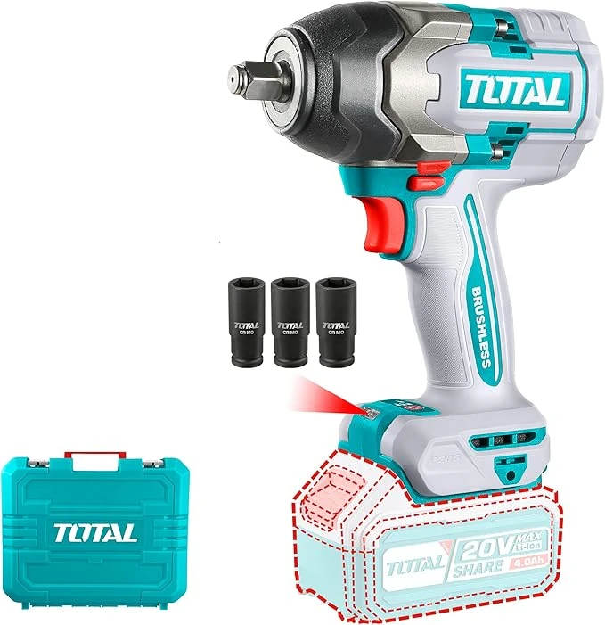 دريل بطاريه 20 فولت مربع 1/2 بوصه 850 نيوتن توتال